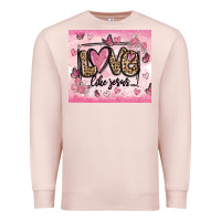 Pale Pink love like jesus Premium Sweatshirt - MaliasSmallBusiness