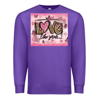 Purple love like jesus Premium Sweatshirt - MaliasSmallBusiness