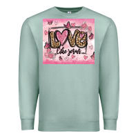 Seafoam love like jesus Premium Sweatshirt - MaliasSmallBusiness