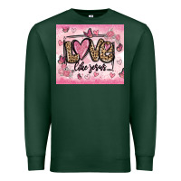Sports Green love like jesus Premium Sweatshirt - MaliasSmallBusiness
