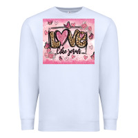White love like jesus Premium Sweatshirt - MaliasSmallBusiness