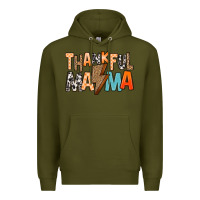 Army Green Thankful Mama Premium Hoodie - MaliasSmallBusiness