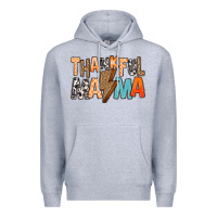 Heather Grey Thankful Mama Premium Hoodie - MaliasSmallBusiness