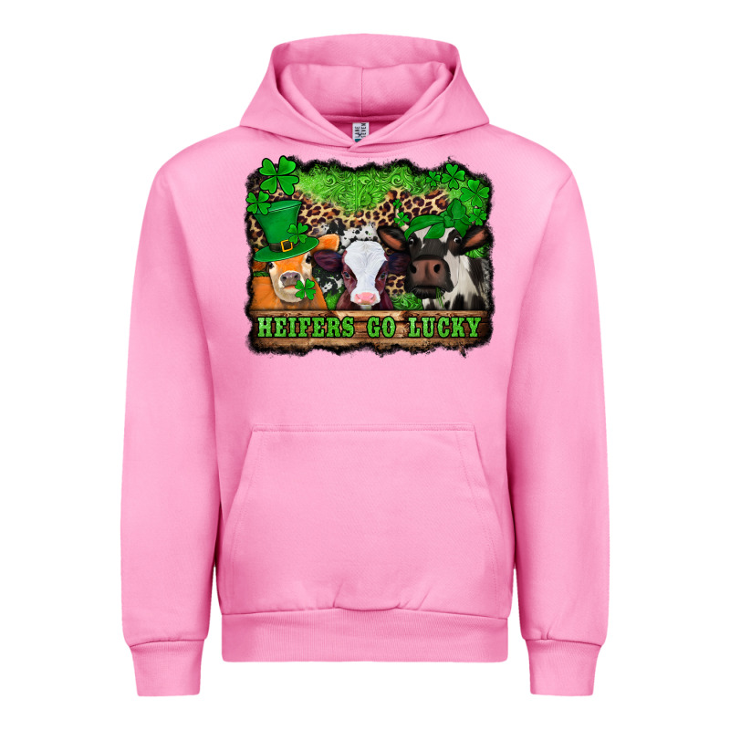 St Patricks Cows Heifers Go Lucky Urban Hoodie by Jasminsmagicworld | Teevron
