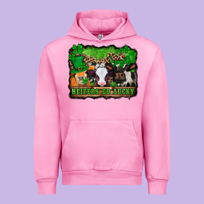 St Patricks Cows Heifers Go Lucky Urban Hoodie Designed By Jasminsmagicworld