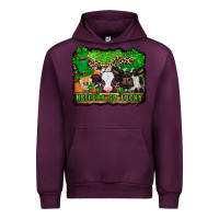 Mauve Wine st patricks cows heifers go lucky Urban Hoodie - Jasminsmagicworld