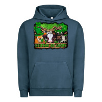 Pigment Midnight Navy st patricks cows heifers go lucky Urban Hoodie - Jasminsmagicworld