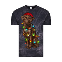Cloud Black Christmas labrador retriever Vintage Tee - RanaPortraitStore