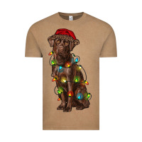 Vintage Coffee Christmas labrador retriever Vintage Tee - RanaPortraitStore