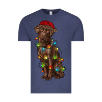 Vintage Denim Christmas labrador retriever Vintage Tee - RanaPortraitStore