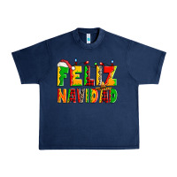 Navy feliz navidad Urban Heavy Tee - Zillion Design Studio