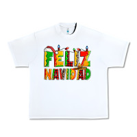 White feliz navidad Urban Heavy Tee - Zillion Design Studio