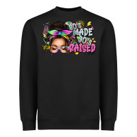 Black 80s made 90s raised messy bun Heavyweight Sweatshirt - texasbilliewilder