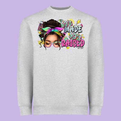 Heavyweight Sweatshirt 80s made 90s raised messy bun