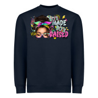 Navy 80s made 90s raised messy bun Heavyweight Sweatshirt - texasbilliewilder