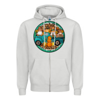 Dove Grey fall gnomes round earrings 3 Zipper Hoodie - Artiststas