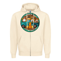 Sandshell fall gnomes round earrings 3 Zipper Hoodie - Artiststas