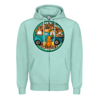 Seafoam fall gnomes round earrings 3 Zipper Hoodie - Artiststas