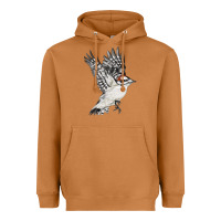 Meerkat Flying Downy Woodpecker Heavyweight Hoodie - LillyAllenDesigns