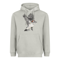 Moon Dust Flying Downy Woodpecker Heavyweight Hoodie - LillyAllenDesigns