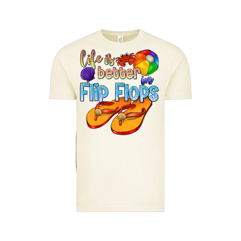 Life Is Better In Flip Flops Vintage Tee by texasbilliewilder | Teevron