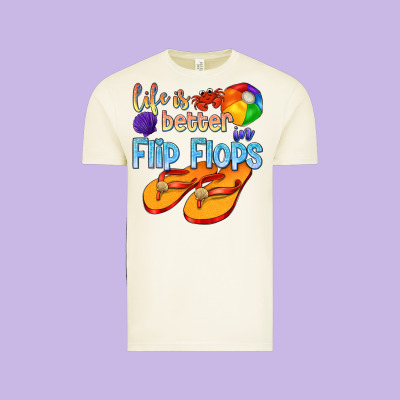 Life Is Better In Flip Flops Vintage Tee Designed By Texasbilliewilder