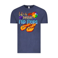 Vintage Denim life is better in flip flops Vintage Tee - texasbilliewilder