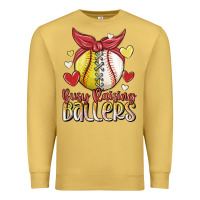 Antique Gold busy raising ballers Premium Sweatshirt - MaliasSmallBusiness