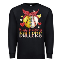 Black busy raising ballers Premium Sweatshirt - MaliasSmallBusiness
