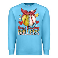 Ocean Blue busy raising ballers Premium Sweatshirt - MaliasSmallBusiness