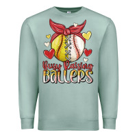 Seafoam busy raising ballers Premium Sweatshirt - MaliasSmallBusiness