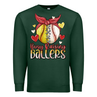 Sports Green busy raising ballers Premium Sweatshirt - MaliasSmallBusiness