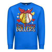 True Royal busy raising ballers Premium Sweatshirt - MaliasSmallBusiness