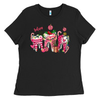 Black pink christmas teeth Ladies Tee - AdoDesignShop