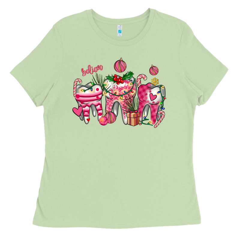 Pink Christmas Teeth Ladies Tee by AdoDesignShop | Teevron