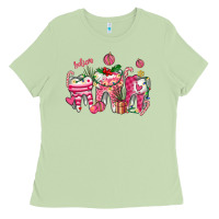 Matcha pink christmas teeth Ladies Tee - AdoDesignShop