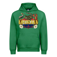 Emerald louisiana state Urban Hoodie - BarkalooDesign