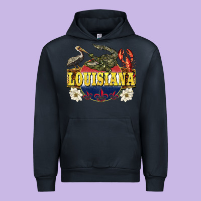 Louisiana State Urban Hoodie Designed By Barkaloodesign