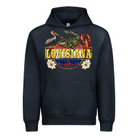 Navy louisiana state Urban Hoodie - BarkalooDesign