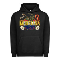 Pigment Black louisiana state Urban Hoodie - BarkalooDesign