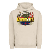 Pigment French Oak louisiana state Urban Hoodie - BarkalooDesign
