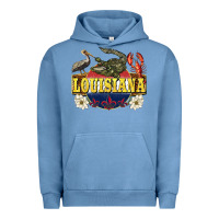 Pigment Pebble Blue louisiana state Urban Hoodie - BarkalooDesign