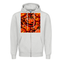 Dove Grey halloween pumpkin seamless pattern Zipper Hoodie - BundleAndBundleShop