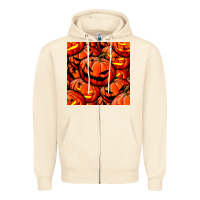 Sandshell halloween pumpkin seamless pattern Zipper Hoodie - BundleAndBundleShop