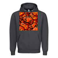 Smoke halloween pumpkin seamless pattern Zipper Hoodie - BundleAndBundleShop