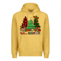 Antique Gold Feliz Navidad Premium Hoodie - NancyCooperArtShop