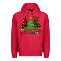 Cardinal Feliz Navidad Premium Hoodie - NancyCooperArtShop