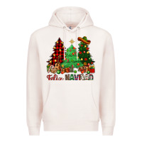 Pale Pink Feliz Navidad Premium Hoodie - NancyCooperArtShop