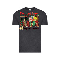 Vintage Black i'm just here for the snacks #softball brother Vintage Tee - Zillion Design Studio