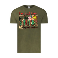 Vintage Olive i'm just here for the snacks #softball brother Vintage Tee - Zillion Design Studio